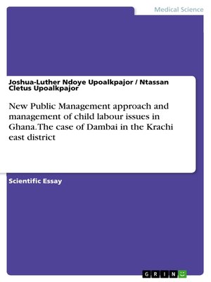 cover image of New Public Management approach and management of child labour issues in Ghana. the case of Dambai in the Krachi east district